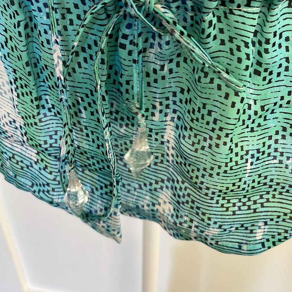 TAJ by Sabrina Crippa silk beaded tunic top - Picture 5 of 7